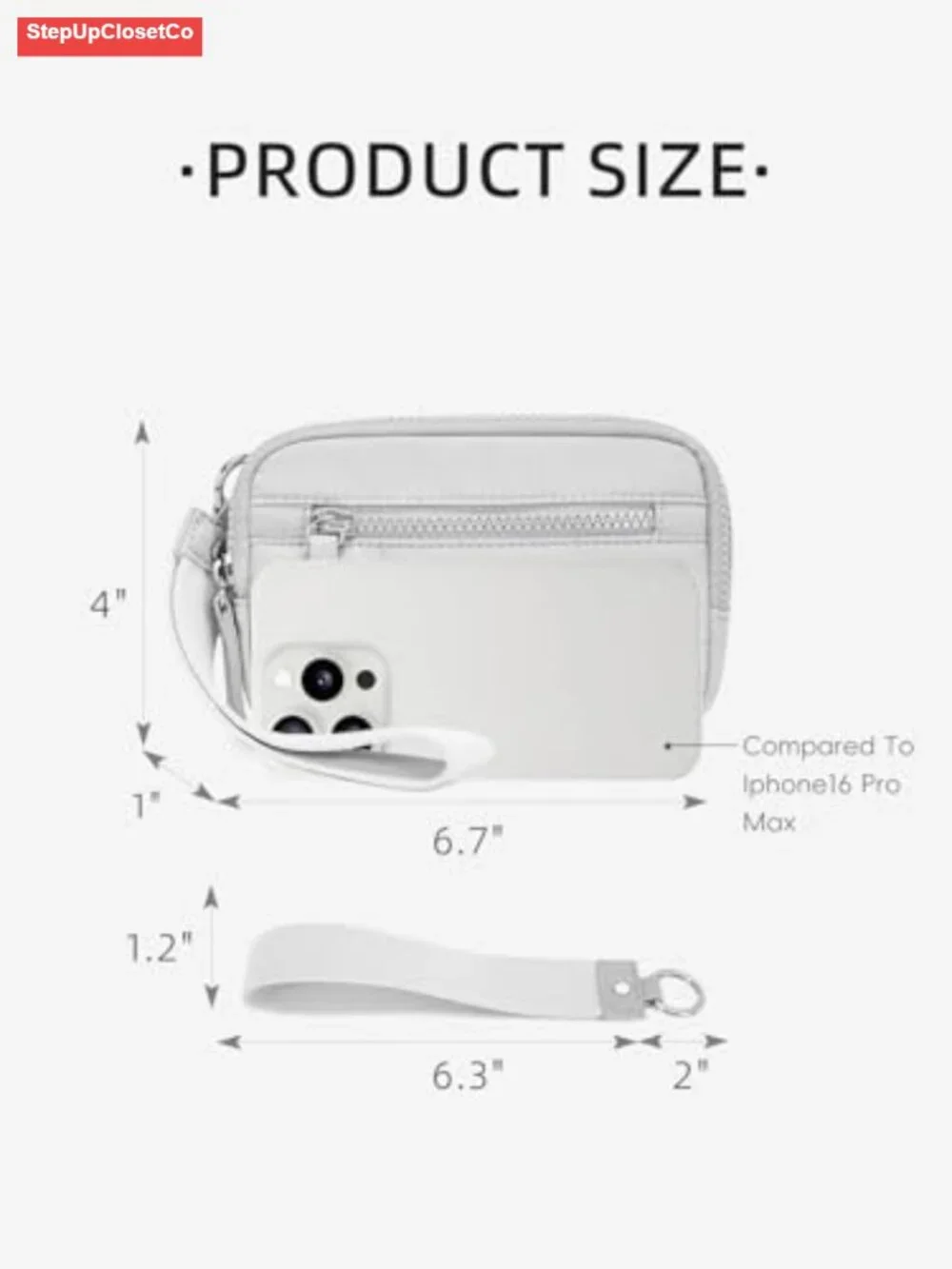 RFID Blocking Quilted Nylon Wristlet Wallet for Women, Phone Wallet with Card